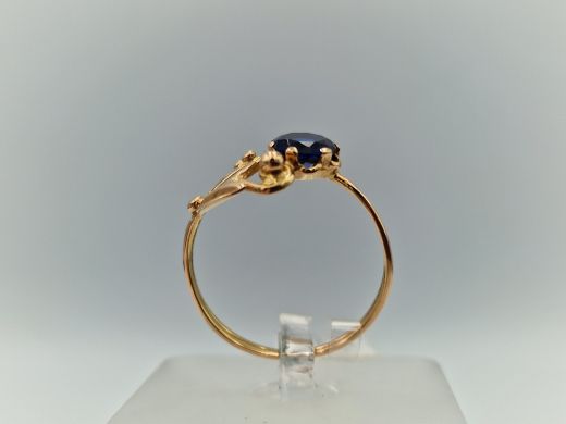 Zelta gredzens ar cirkoniju, 2.35 g, izm. 18.5