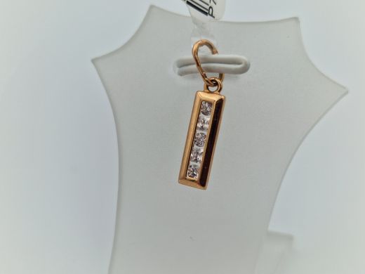 Zelta kulons ar cirkoniju, 0.66 g