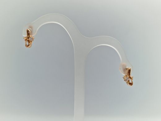 Zelta auskari ar cirkoniju, 2.69 g