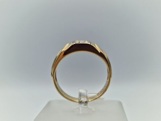 Zelta gredzens ar cirkoniju, 4.36 g, izm. 20