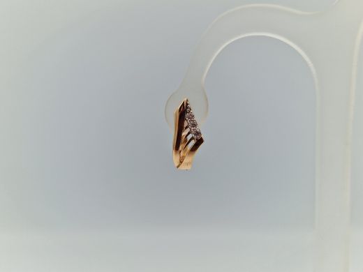 Zelta auskari ar cirkoniju, 2.7 g