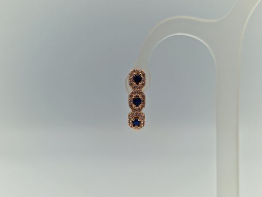 Zelta auskari ar cirkoniju, 2.13 g