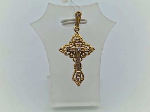 Золотой кулон с цирконом, 2.66 г