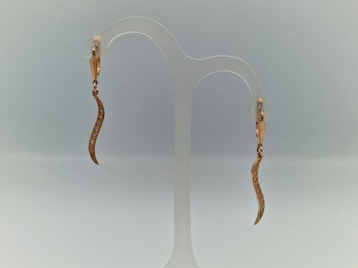 Zelta auskari ar cirkoniju, 3.94 g