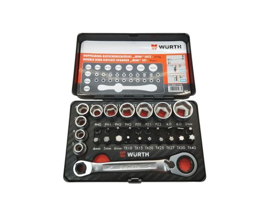 Wurth Double Ring Ratchet Spanner Mini Set 31Pcs
