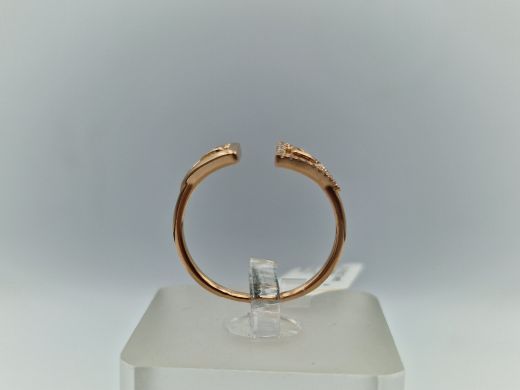 Zelta gredzens ar cirkoniju, 1.74 g, izm. 18