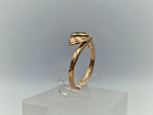 Zelta gredzens ar cirkoniju, 2.23 g, izm. 17