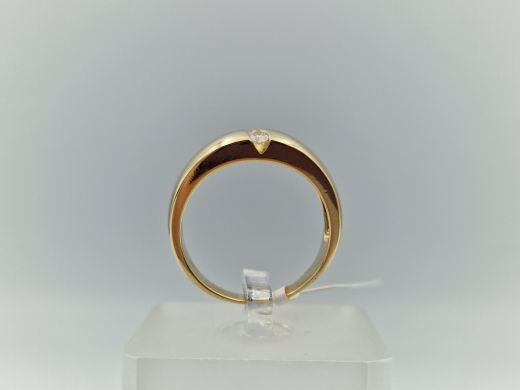 Zelta gredzens ar briljantu, 5.58 g, izm. 18.2