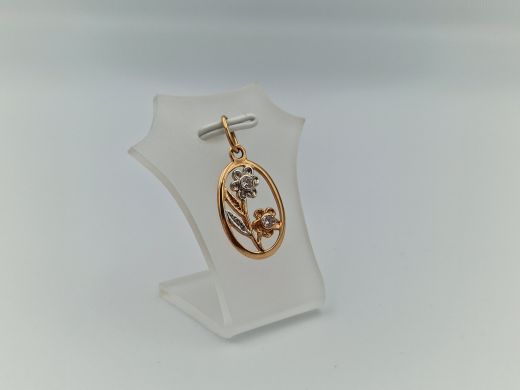 Zelta kulons ar cirkoniju, 1.7 g