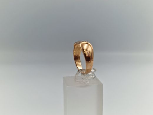 Zelta gredzens ar cirkoniju, 2.98 g, izm. 17