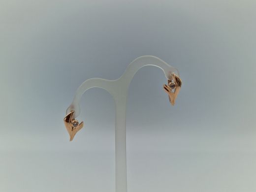 Zelta auskari ar cirkoniju, 1.96 g