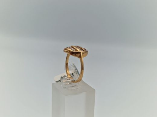 Zelta gredzens ar cirkoniju, 2.9 g