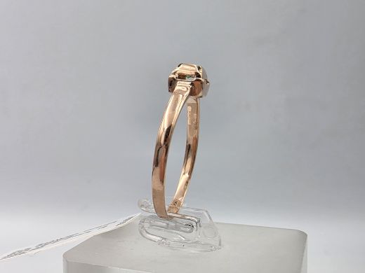 Золотое кольцо с цирконом, 1.62 г, разм. 19