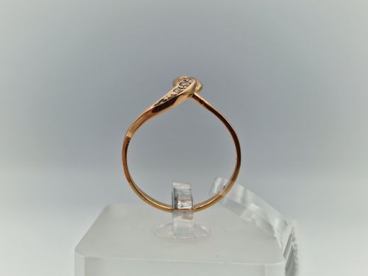 Zelta gredzens ar cirkoniju, 1.65 g, izm. 17.5