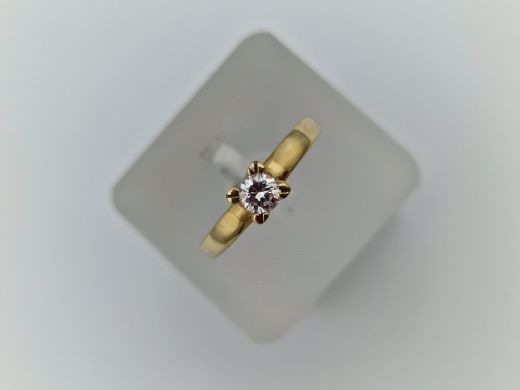 Zelta gredzens ar cirkoniju, 2.85 g, izm. 16.8