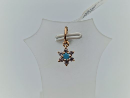 Золотой кулон с цирконом, 0.63 г