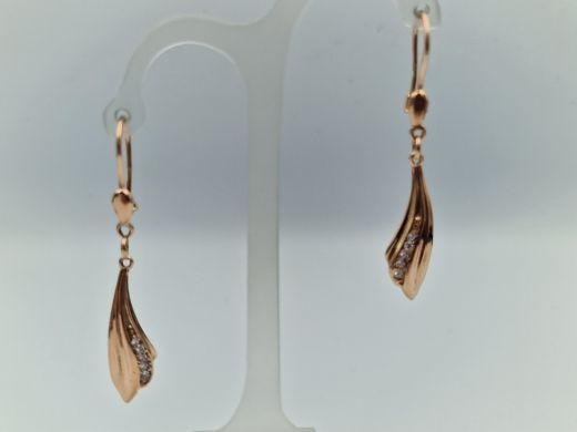 Zelta auskari ar cirkoniju, 3.29 g