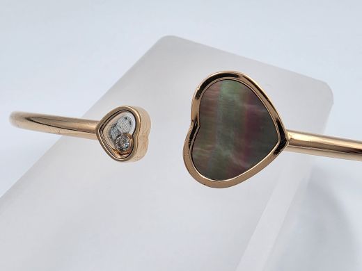 Gold bracelet with diamond, 10.74 g, size 19.5 CM
