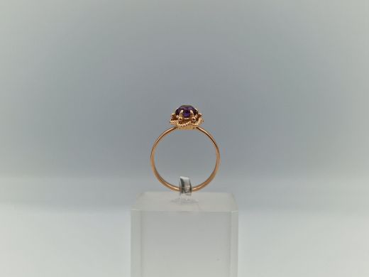 Zelta gredzens ar koraļļi, 3.19 g, izm. 19.5