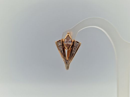 Zelta auskari ar cirkoniju, 2.81 g