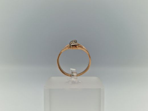 Zelta gredzens ar cirkoniju, 2.98 g, izm. 16.5