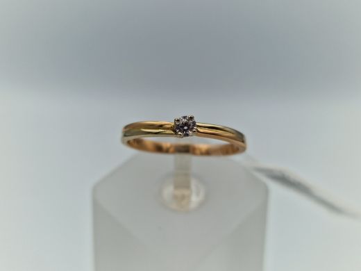 Zelta gredzens ar cirkoniju, 1.78 g