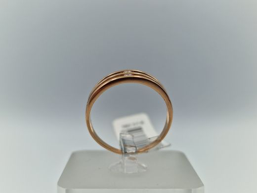 Zelta gredzens ar cirkoniju, 2.79 g, izm. 18