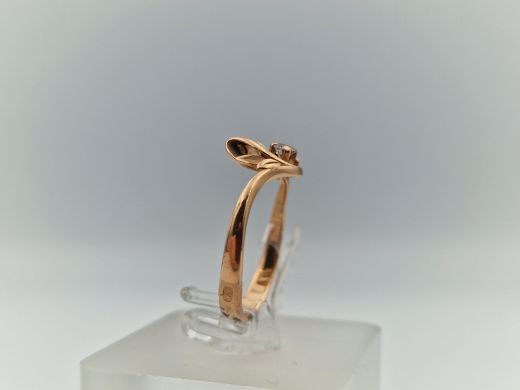 Zelta gredzens ar cirkoniju, 2.27 g, izm. 17.2