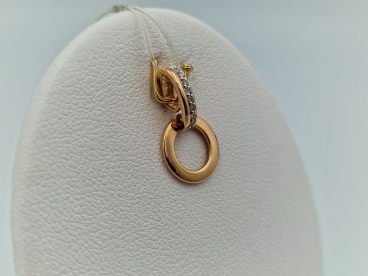 Zelta kulons ar cirkoniju, 0.75 g