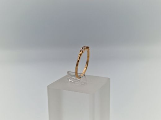 Zelta gredzens ar cirkoniju, 1.17 g, izm. 17