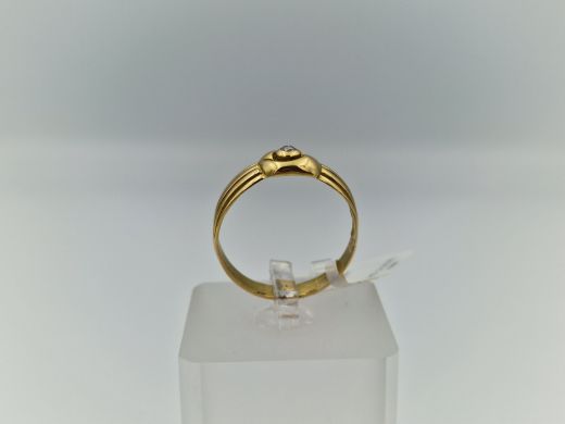 Zelta gredzens ar briljantu, 3.26 g, izm. 20.5