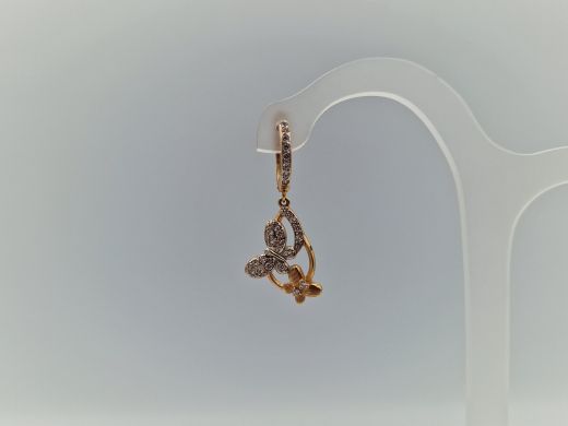 Zelta auskari ar cirkoniju, 4.26 g