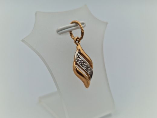 Zelta kulons ar cirkoniju, 1.36 g