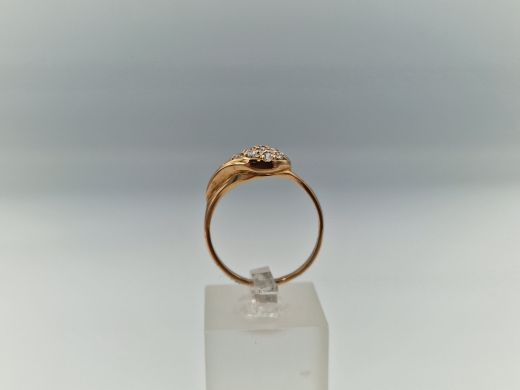 Zelta gredzens ar cirkoniju, 2.58 g, izm. 18