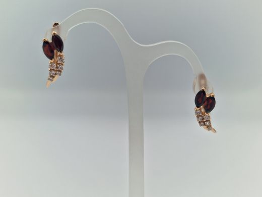 Zelta auskari ar cirkoniju, 3.05 g