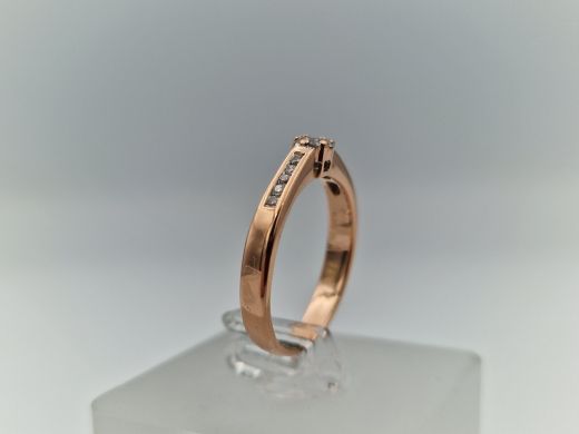 Золотое кольцо с бриллиантом, 2.52 г, разм. 17