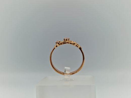 Zelta gredzens ar cirkoniju, 2.24 g, izm. 18