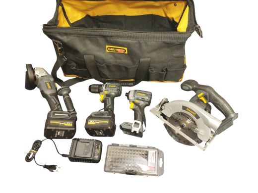 Grunder Cd-B0A18+Cs-L1118+Cw-B1218E+Ag-B0118E, 18 V