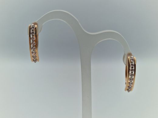 Zelta auskari ar cirkoniju, 2.44 g