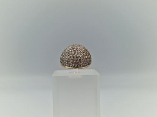 Zelta gredzens ar cirkoniju, 5.46 g, izm. 19