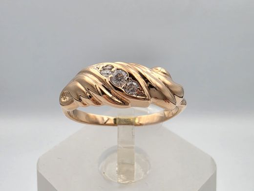 Gold ring, 2.46 g, size 17