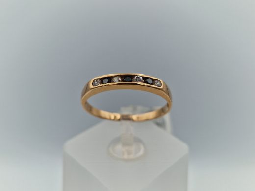 Zelta gredzens ar cirkoniju, 1.8 g, izm. 19.5