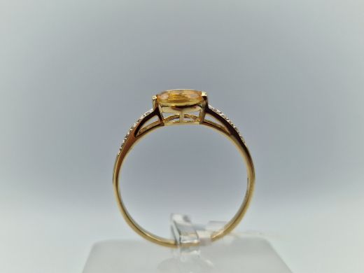 Zelta gredzens ar cirkoniju, 1.54 g, izm. 20