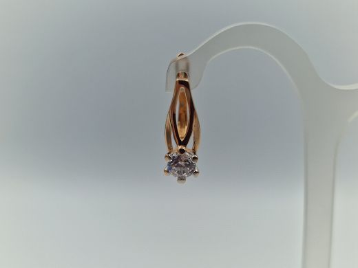 Zelta auskari ar cirkoniju, 3.14 g