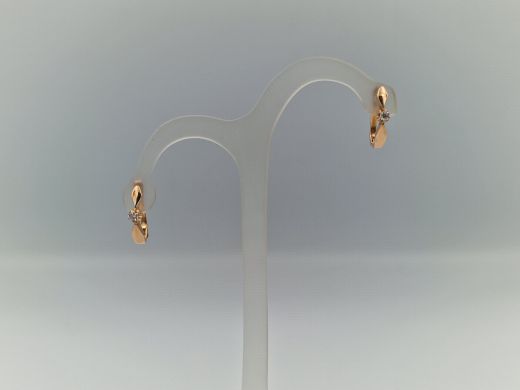 Zelta auskari ar cirkoniju, 2.62 g