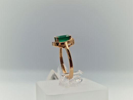 Zelta gredzens ar cirkoniju, 2.11 g, izm. 17