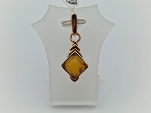 Zelta kulons ar dzintaru, 1.95 g