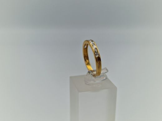 Zelta gredzens ar cirkoniju, 1.51 g, izm. 17