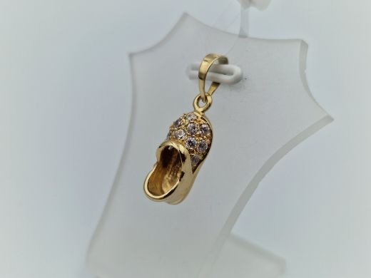 Золотой кулон с цирконом, 2 г