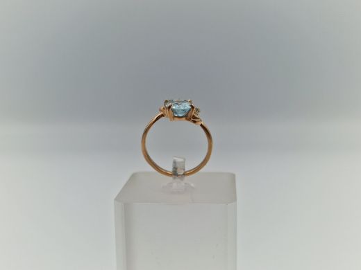 Zelta gredzens ar cirkoniju, 3.13 g, izm. 17